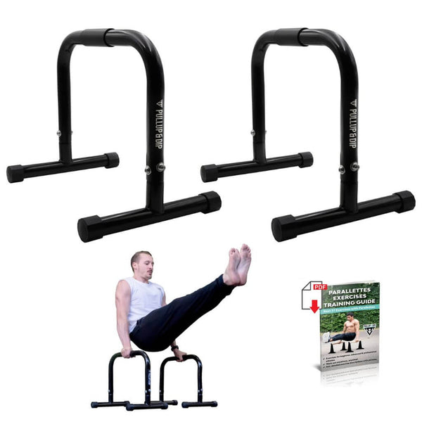 Fitness Parallettes - Made Of Steel, Extra Wide Grip And Non-Slip