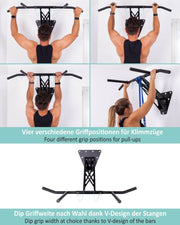 Pull up Bar for Doorway, Door Pullup Chin up Bar Home, Multifunctional  Portable Dip bar Fitness, Exercise Equipment Body Gym System No Screws  Trainer 