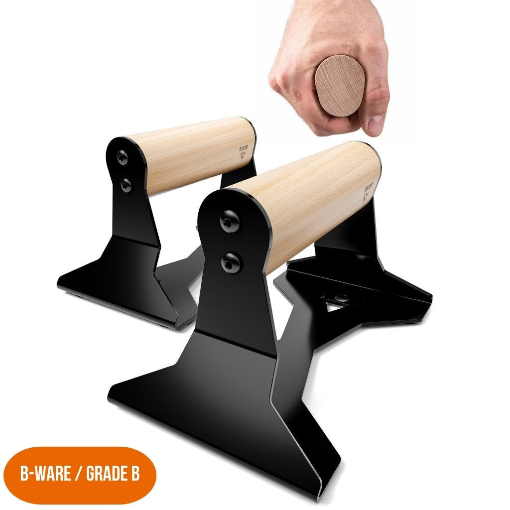 [B-Good] Push-Up Bars With Ergonomical Wooden Handle, 2nd Choice Product