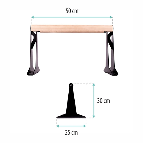 [B-Good] Wooden Parallettes With Ergonomic Wooden Handle - Low Or Medium Version