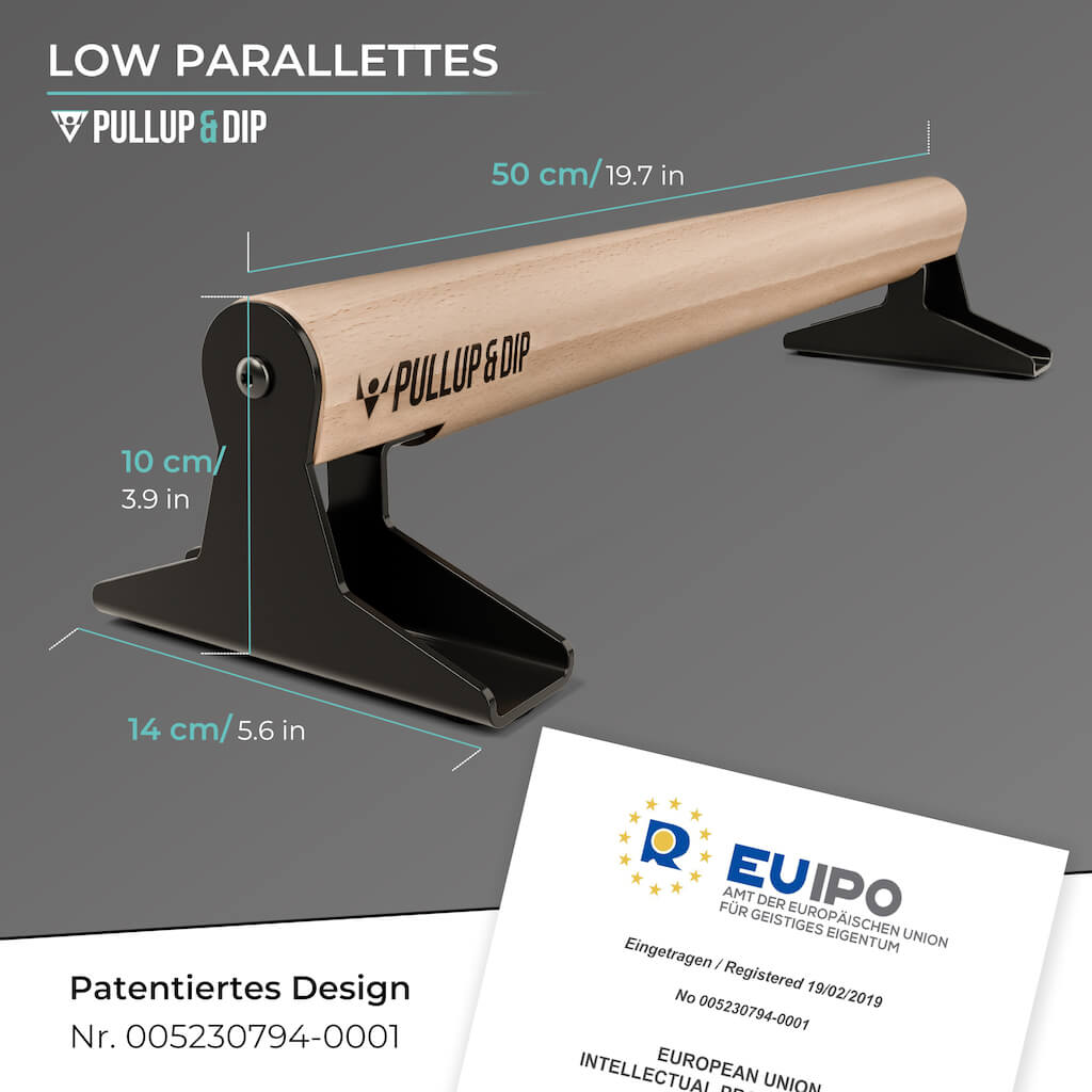 [B-Good] Wooden Parallettes With Ergonomic Wooden Handle - Low Or Medium Version