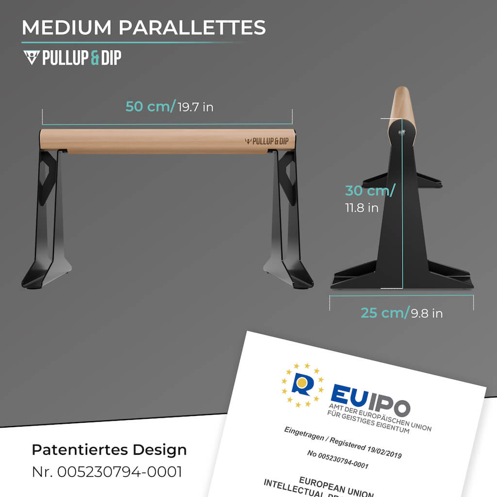 [B-Good] Wooden Parallettes With Ergonomic Wooden Handle - Low Or Medium Version